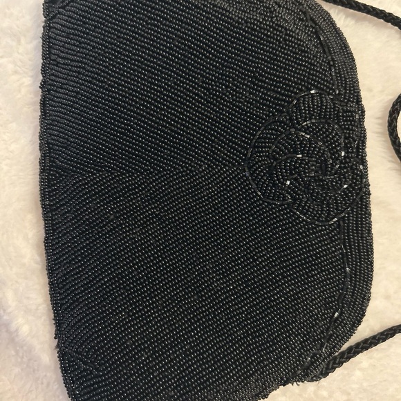 Elegant Black Beaded Evening Bag - Picture 6 of 8